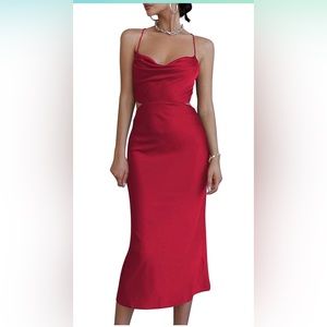 Red Sexy Satin Dress